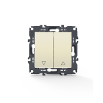 PRIME двугрупов ключ с щит безвинтов 1-1P 10AX 250V AC IP20 слонова кост