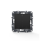 PRIME двукоманден ключ с щит безвъртящ 1-1P 10AX 250V AC IP20 матово антрацитово