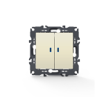 Prime двукоманден еднополюсен ключ с LED индикатор (ON-OFF) безвинтов 10AX 250VAC IP20 ивоар