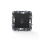 PRIME 1-клапанен натискателен бутон с LED лампа безвинтов 1P 10A 250V AC IP20 матово антрацитово