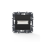PRIME 1-клавишна бутонна клавиатура с имеплата и LED лампа (12VAC), безвинтова 1P 10A 250VAC IP20 мат антрацит