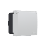 Вградена Schuko розетка MODYS с капак, слонова кост, 2 модула, 16A 250V IP20