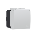 Вградена Schuko розетка MODYS с затворач и капак ивуар 2 модула 2P+E 16A 250V IP20