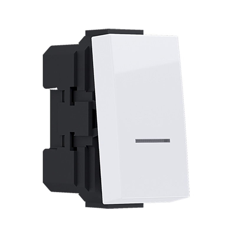 10101312402 Двуточков прекъсвач MODYS CONTROL бял 1 модул 1P 10А 250V IP20 - Image 1