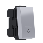 Modys бутона ключ с индикатор и символ звънец сребрист 1 модул 1P 10A 250V AC IP20
