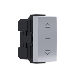 MODYS бутонен ключ за щори сребрист 1 модул 2P 10A 250V IP20