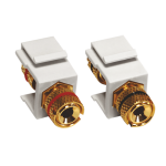 MODYS 2x Audio адаптер LS 4 мм KS бял