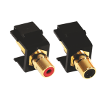 MODYS 2x аудио адаптер RCA KS 1 м черен