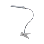 Настолна LED лампа 5W сива 4000K със спирала и клип 230V 7.5x11.5x43.5 см BAZ2
