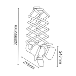 Релсов осветител No243 черен 4-проводен за PAR30 E27 - Image 2