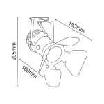 Релсов осветител No244 черен 2-wire GU10 230V - Image 2