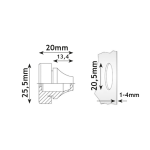 Уплътнителна маншонка FLIPSEAL M20, EPDM, сива - Image 2