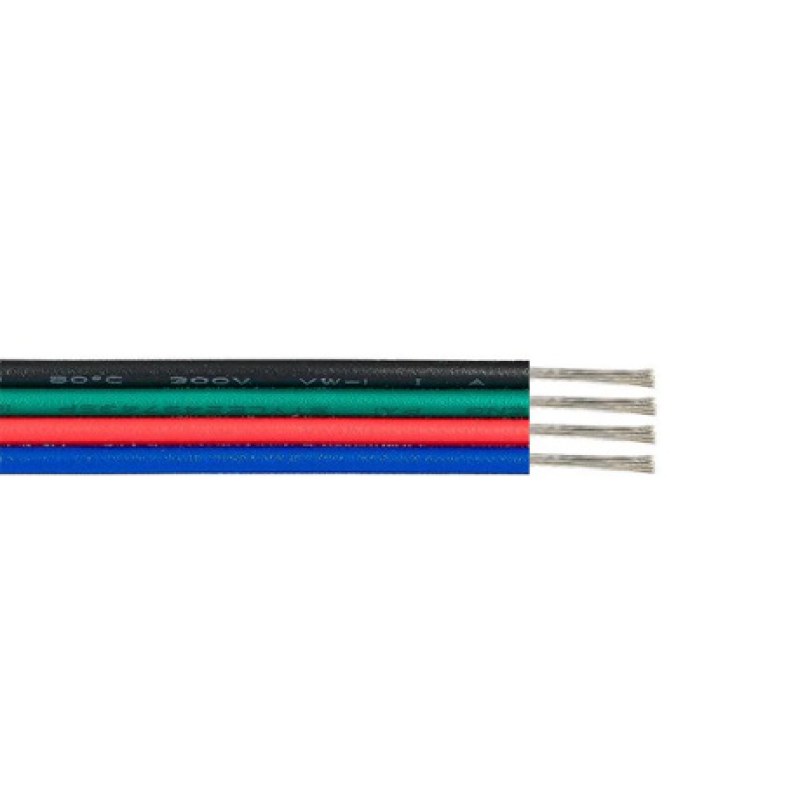 4AWG22 4-живожен кабел (черен-зелен-червен-син) 100 м бобина (17x0,12 мм) - Image 1