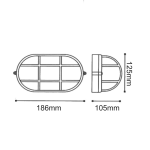 Такаво осветително тяло пластмасово черно овално 230V - Image 2