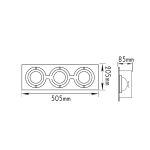 Модулна система за 3 x AR111 12V 50-75-100W MG - Image 2