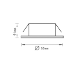 Кръгло осветление за шкаф 12V 20W злато - Image 2