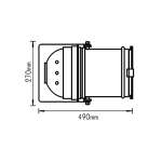 Рефлектор PAR64 1000W сребрист алуминиев 230V - Image 2