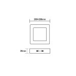 LED тънък панел ARCA бял квадратен 24W 6500K 2300 лм 288 мм 230V Ra80 - Image 2