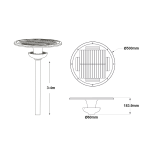 Слънчев LED градски осветлител 25W 3000K 2000 лм Ra80 IP65 50 000 ч - Image 2