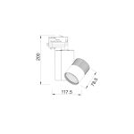 Сива LED релсова светлина 15W 3000K 36° 1100 лм 230V Ra80 - Image 2