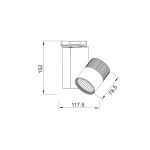 Бял LED релсов светилник 15W 3000K 36° 1100 лм 230V Ra80 - Image 2