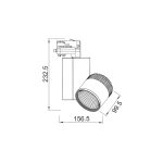 Сива LED релсова светлина 45W 4000K 36° 3300 лм 230V Ra80 - Image 2