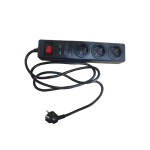Мултиразетка с 3 розетки и 2 USB порта, защита за деца и ключ, 16A IP20, кабел H05VV-F 3x1,5 mm² 1,5 м