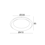 LED таванен осветлител Diana 34W dimmer 3000K 2330 лм диаметър 41x8,5 см - Image 2