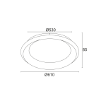 Таванен LED осветител 45W с димиране и CCT 3600 лм DIANA D61x8,5 см - Image 2
