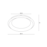 Таванен LED осветител 73W 5250 лм с dimmer CCT DIANA D81xH8.5 см - Image 2