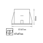 Квадратно долно осветление със стъкло BS3122 NM - Image 2