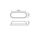 LED черно PC стенно осветително тяло IP65 230V 10W 950 лм 6000K 110° - Image 2