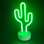 Кактус с 45 неонови LED светлини с батерия (3xAA)/USB, зелени, IP20, 15x10x25.5 см
