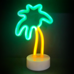 PALM неонови LED светлини с 34 LED, батерия (3xAA)/USB, зелено и жълто, IP20, 17x10x26 см