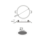 FLEXI кръгъл LED SLM панел 19W 6000K 1520 лм 230V диаметър 50-210 мм 120° - Image 3