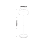 Слънчева презареждаема RGBW LED подова лампа D30xH15 см IP65 LiFePO4 2600mAh - Image 2