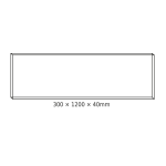 Таванска алуминиева рамка 30x120x4 см за Pilo LED панели (без отвертки) - Image 2