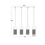 Висяща лампа Netto Track Glass 4xE14 DALI - Image 2