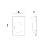 LED гипсово тримлес стъпално осветително тяло Rosie 1.5W 3000K 150 лм 230V - Image 2