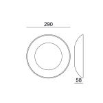 LED гипсово осветително тяло Placa 4W 3000K 350 лм 230V Ra80 диаметър 29x5,8 см - Image 2