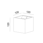 Циментен стенен осветител Block 1xG9 12x12x12 см - Image 2