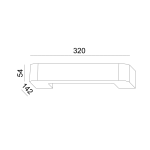 Циментен стенен осветител FOGA за 1xR7S 118 mm 32x14,2x5,4 см - Image 2