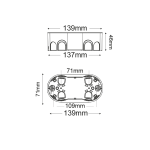 Кутия за електрически връзки за кухи стени 4 модула вградено монтиране - Image 2
