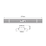 LED линеен highbay осветител 100 W 17000 лм 5000 K 30°x90° CRI ≥80 - Image 2