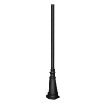 Поцинкован стоманен стълб 3 м Φ60 мм база Φ100-Φ265 мм черен RAL C0026