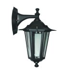 Стенна латерна черна IP44 E27 до 60W 230V