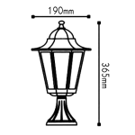 Градинско осветление Болард черно-златисто, алуминий, хексагонално, 230V - Image 2