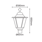Градска латерна моно тип RAL C0026, 230V, за 1 крушка - Image 2