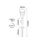 LED градинска лампа черна PP 230V IP54 6W 6000K 500 лм SMD 120° Ra80 - Image 2