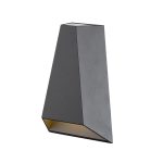 LED COB стенно осветително тяло 6W 425 лм 30°/120° 230V 3000K тъмно сиво CRI80 IP54